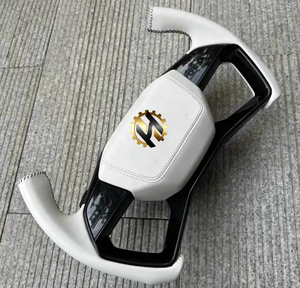 Volant <span class=keywords><strong>sport</strong></span> de luxe en cuir et fibre de carbone avec LED pour <span class=keywords><strong>Audi</strong></span> S4-S7 RS3-RS7 Q3-Q8 A3-A8 B9-B8.5 R8 TT C8 RS6 A7 Q7 A4 Q5 RS4 - Product Image 5