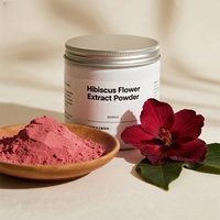 Poudre de fleur d'hibiscus roselle 100% naturelle et biologique, extrait pur à base de plantes, extrait par solvant, qualité alimentaire, emballage en fût 2