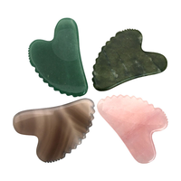 Outil de massage Gua Sha en pierre de jade blanche