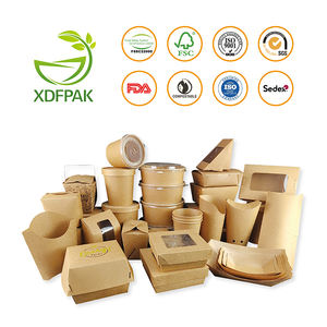 Recipientes de Papel para Llevar, Tazones para Ensalada de 500 ml a 1300 ml, Tazón de Papel Kraft Desechable para Fideos - Product Image 6