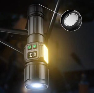 Xuyên biên giới mới Zoom tầm xa COB + Đèn pin laser trắng với đèn pin đa chức năng từ tính kỹ thuật số - Product Image 5