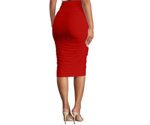 Nouvelle <span class=keywords><strong>Jupe</strong></span> Midi Moulante Froncée Décontractée et Sexy pour Femmes – Idéale Soirée et Été - Product Image 5