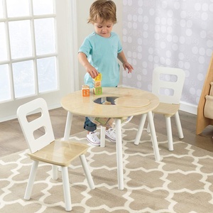 <span class=keywords><strong>Table</strong></span> de rangement <span class=keywords><strong>ronde</strong></span> en bois avec 2 chaises, meubles pour chambre d'<span class=keywords><strong>enfant</strong></span>, salle de jeux pour enfants - Product Image 2