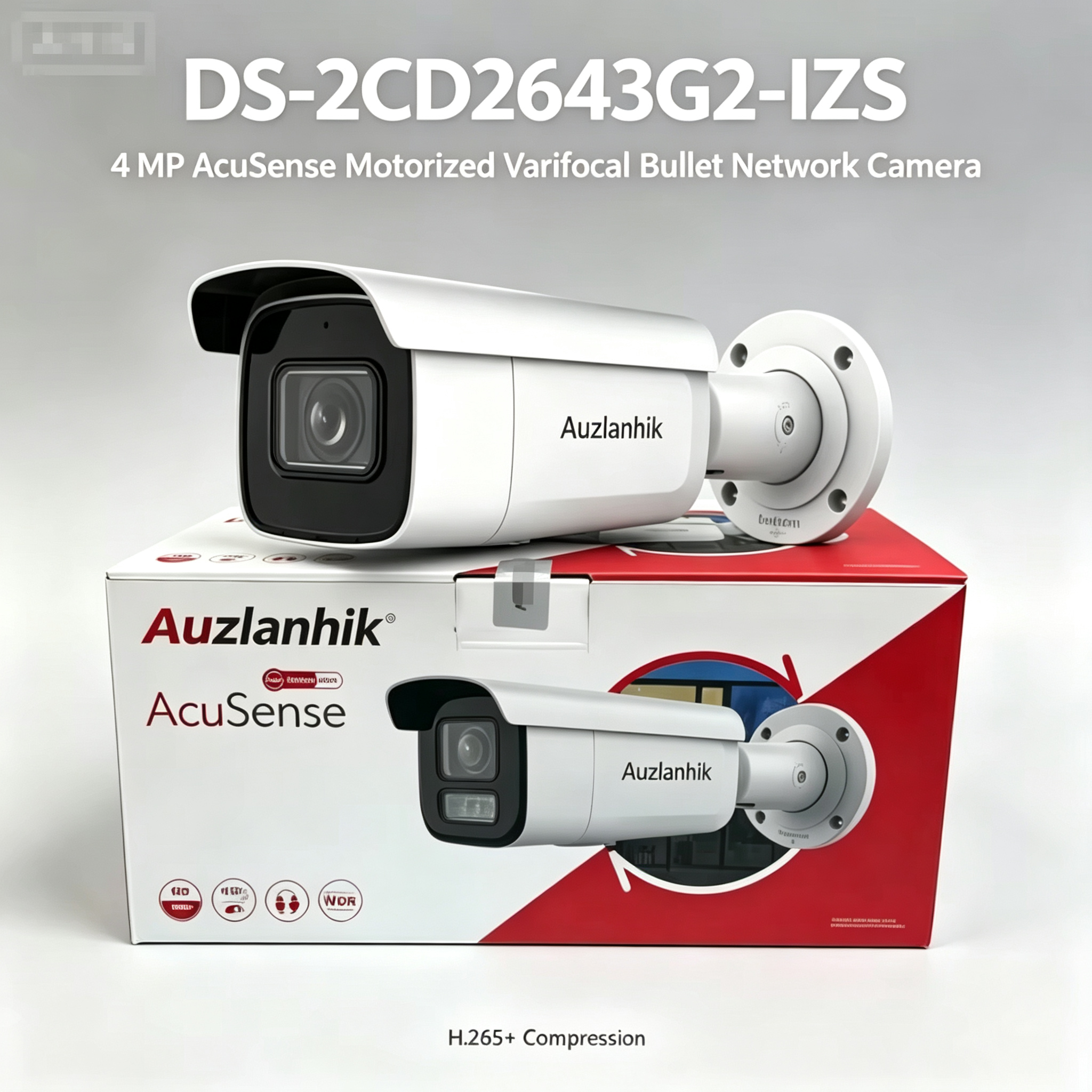 HIK DS-2CD2643G2-IZS 2.8-12mm 4MP CMOS AcuSense Motorized Varifocal Bullet Network Camera IP67 Waterproof POE H.265 Night Vision · image 1