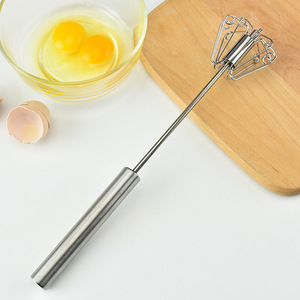 Batteur à œufs semi-automatique en acier inoxydable, fouet manuel en fil métallique de 12 pouces, mélangeur à crème pour usage en cuisine - Product Image 2
