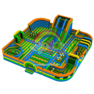 Château gonflable de qualité commerciale avec toboggan aquatique intégré et fosse à balles, durable pour les événements estivaux, haute qualité, directement de l'usine - Product Image 1