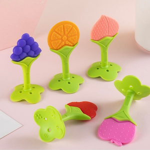 Juguete de Dentición Ecológico y Colorido para Bebés, <span class=keywords><strong>Mordedor</strong></span> de Silicona Suave para la Primera Fase de Dentición, Juguete de Pelota para la Dentición - Product Image 1