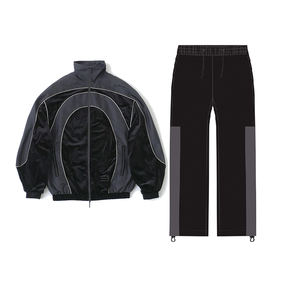 Ensemble Veste Décontractée Style Urbain Tendance Personnalisé, Pantalon Cargo et Blousons Aviateur Coupe-Vent Universitaires pour Hommes - Product Image 4