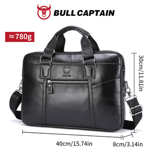 BULLCAPTAIN Business Bag Fashion Style Youth Single Shoulder Crossbody Bag Korean Version Men's <b>Briefcase</b> Zipper Your Logo - Product Image 6