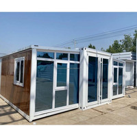 Maison extensible à double aile de 30 pieds, logement portable pour chantier de construction