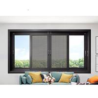 Fenêtre coulissante en aluminium noir de haute qualité sur mesure pour l'Asie du Sud-Est, double vitrage trempé et étanche pour maison moderne