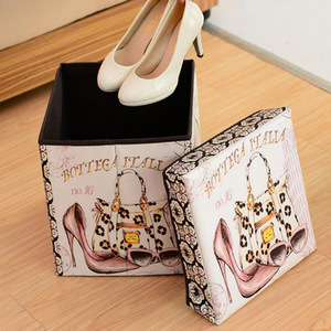 Caja de almacenamiento plegable de tela no tejida portátil para niños, caja de almacenamiento con tapa - Product Image 4