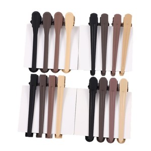 Pince à cheveux bec de canard marron café sans couture 12 cm en acier au carbone élastique pour femme, accessoire de coiffure quotidien - Product Image 5