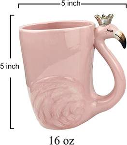 <span class=keywords><strong>Tasse</strong></span> à café en céramique - Cadeau unique pour la fête des mères pour les femmes, les <span class=keywords><strong>grand</strong></span>-mères et les mamans - 16 oz - Céramique moderne avec revêtement - Flamingo rose mignon - Product Image 4