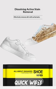 <span class=keywords><strong>Toallitas</strong></span> Húmedas Desechables Blancas para Zapatos Shake Tone, Limpieza y Descontaminación Deportiva, Sin Necesidad de Lavar, Empaque en Caja de Plástico, Modelo 1001, OEM ODM - Product Image 5
