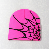 Gorro de Punto Y2K Unisex para las Cuatro Estaciones, Diseño de Telaraña, para Deportes al Aire Libre, Moda