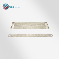 Bande de liaison tressée en cuivre étamé de 25 mm, haute intensité, isolée en PVC flexible, 220 V, avec plaque multi-trous