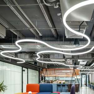 Lampe LED suspendue en acrylique et bois, design moderne, luminaire décoratif de plafond, idéal pour un <span class=keywords><strong>salon</strong></span>, des escaliers ou un Loft, 12 v - Product Image 2