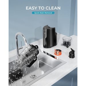 Extractor de Jugos en Frío Euhome con Boca de Alimentación de 5.4 Pulgadas, Prensado Lento, 250w, Alto Rendimiento, para Frutas y Verduras Frescas, Eléctrico - Product Image 2