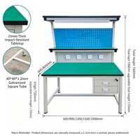Table de travail antistatique, table d'inspection, table de maintenance pour ligne de production R&D, bureau d'inspection, table d'emballage