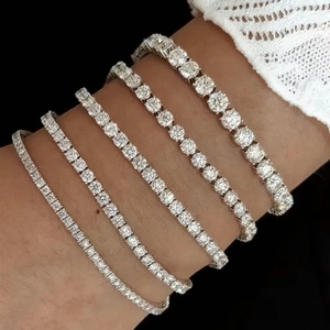Bracelet tennis Huazhong Gem en or 10k 14k 18k avec diamants de laboratoire de 3mm-6mm, chaîne tennis personnalisée - Product Image 1