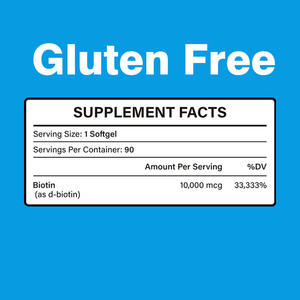 Personnalisation en usine sans gélatine 90 jours d'approvisionnement en biotine Gélules naturelles à la d-biotine Gélule alimente le métabolisme - Product Image 2