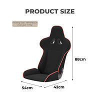 Chaise de simulateur de course professionnelle avec design traditionnel, tissu en maille respirant, angle réglable, rails coulissants lisses