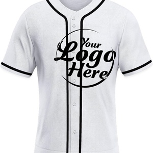Maillot de baseball personnalisé pour homme, chemise unie décontractée à manches courtes boutonnée, uniforme sportif, taille S, noir - Product Image 3
