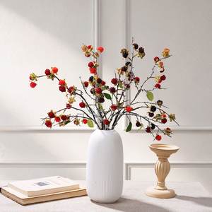 L-011 Bouquet de baies artificielles <span class=keywords><strong>en</strong></span> plastique faites à la main et de framboises, décoration moderne pour la maison, pour la fête des mères et la remise des diplômes - Product Image 4