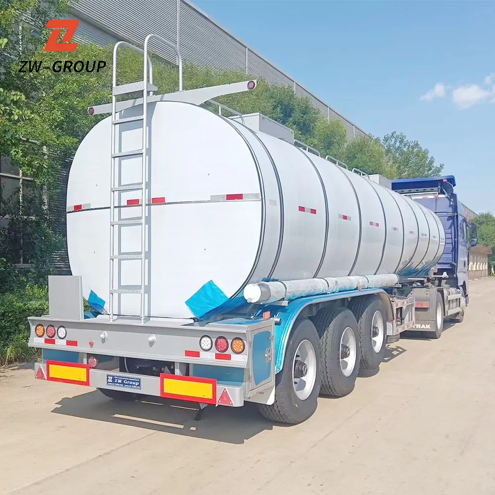 ZW Group 3 Achse 45cbm Öl Flüssigkeits transport Aluminium Edelstahl Kraftstoff tanker Sattel anhänger LKW