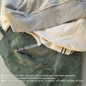Paños de limpieza industriales de algodón reciclado, trapos de felpa de colores, paños de limpieza tipo sudadera para limpiar - Product Image 4
