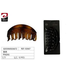 MNJ Hair Clip Brown 12 Pcs Pack For Women Styling - Product Image 1