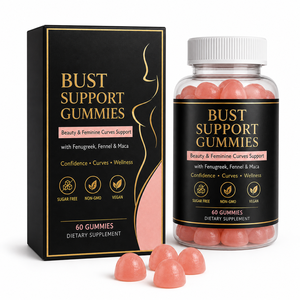 Gomitas de Apoyo Mamario de Marca Privada con Fenogreco, Hinojo y Raíz de Maca <span class=keywords><strong>para</strong></span> el Bienestar de las Curvas Femeninas, OEM <span class=keywords><strong>para</strong></span> el Aumento de Senos - Product Image 1