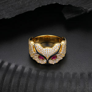 パスダイヤモンドテスターヒップホップジュエリーファッション925スターリングシルバー5Aジルコンダイヤモンド完全アイスアウトフクロウリング - Product Image 2