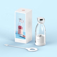 Portable 7.4V USB Rechargeable Mini Juicer Blanc Mixeur Personnel Sans Fil avec Tasse et Bouteille de Voyage pour la Maison Voiture Hôtel Utilisation