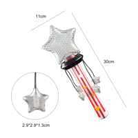 Bâton lumineux LED rotatif 30 cm avec étoile, thème drapeau patriotique USA, rouge, blanc, bleu, clignotant, pour fête