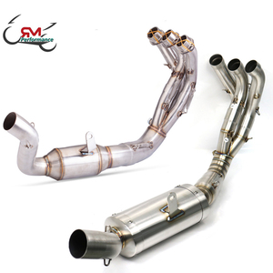Sistema completo de escape de acero inoxidable para motocicleta Yamaha, tubo frontal modificado para carreras, antideslizante, para YZF MT09 MT <span class=keywords><strong>09</strong></span>, 2020, <span class=keywords><strong>2021</strong></span>, 2022 - Product Image 1