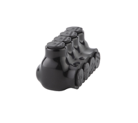 Conectores de Cable Eléctrico Negros UL QMS-S2-0-4, Conectores Multi-Tap Aislados, Terminales LUG de Entrada de un Solo Lado, UL y No UL