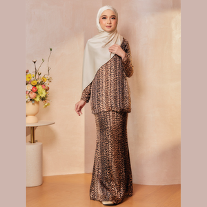 SIPO EID 2023 elegante moderno Malasia mujeres musulmanas Vestido de manga larga vestido mujeres musulmán modesto Baju Kurung - Product Image 1