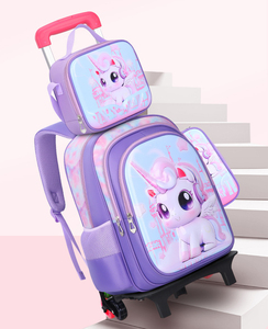 Xe đẩy tay Ba lô trường bánh Ba lô trường học Túi Bánh Xe Satchel trẻ em lăn Ba lô trường xe đẩy Túi - Product Image 1