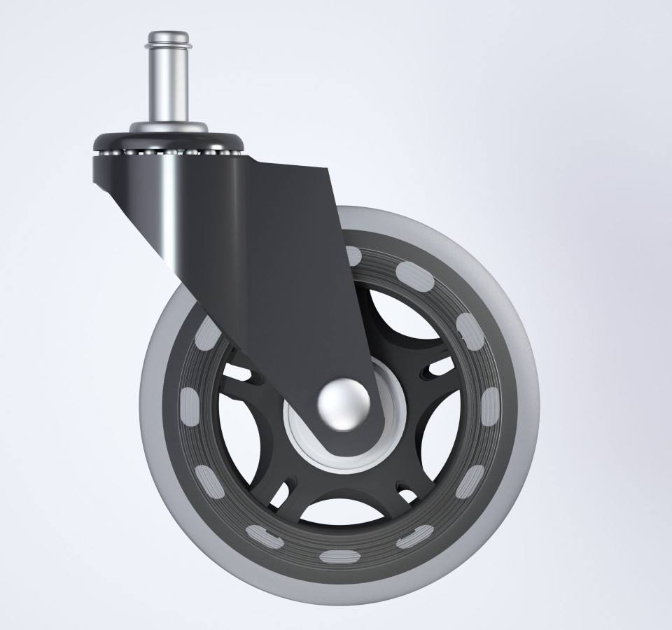 Office Chair Caster Wheels 3 Inch 11*22mm 10*22mm Stem clear Black White Set Customized Furniture Pu Replacement Caster