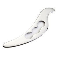 Outil de massage Gua Sha en acier inoxydable - Plaque de grattage pour le visage et le corps