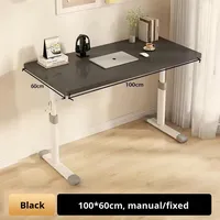Bureau de travail en métal réglable en hauteur manuellement, durable, multifonctionnel, pour la maison, le bureau, la station de travail informatique