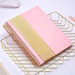 2026 Wire Binding Gold Metal Coil Paper Bound Hard Cover Spiral Ruled Notebook <strong>A4</strong> A5 <strong>Planner</strong> - Product Image 4