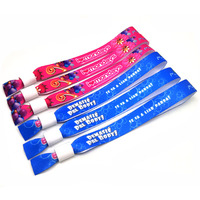 Bracelets de festival personnalisés avec logo imprimé, sublimation par transfert thermique, satin lisse, confortables, réutilisables, perles métalliques, promotionnels