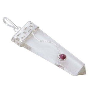 คริสตัลใสหินจักระดินสอจี้ | สร้อยคอควอตซ์ใส - Product Image 1