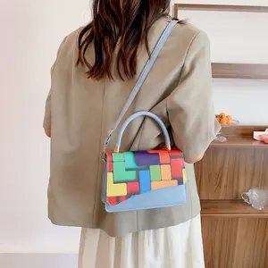 सबसे लोकप्रिय रंगीन लड़कियों प्यारा मिनी ढोना हैंडबैग महिलाओं के डिजाइनर दूत बैग चमड़े Crossbody फोन गोफन बैग हैंडबैग