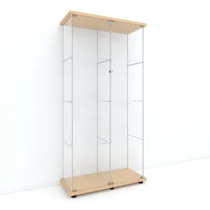 Vitrina de vidrio templado de lado completo para el hogar, vitrina vertical de colección de Juguetes