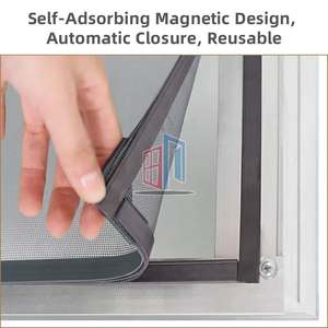 <span class=keywords><strong>Moustiquaire</strong></span> magnétique pour fenêtres, cadre en PVC, style moderne, en fibre de verre, anti-insectes, montage facile - Product Image 2