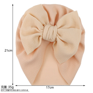 Commercio all'ingrosso Big Bow Knot Waffle tessuto bambini turbante Cap fasce per bambini per accessori per capelli ragazza Headwraps <span class=keywords><strong>Bandana</strong></span> - Product Image 6